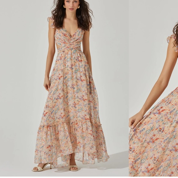Astr Dresses & Skirts - ASTR the Label - Primrose Floral Strappy back maxi dress